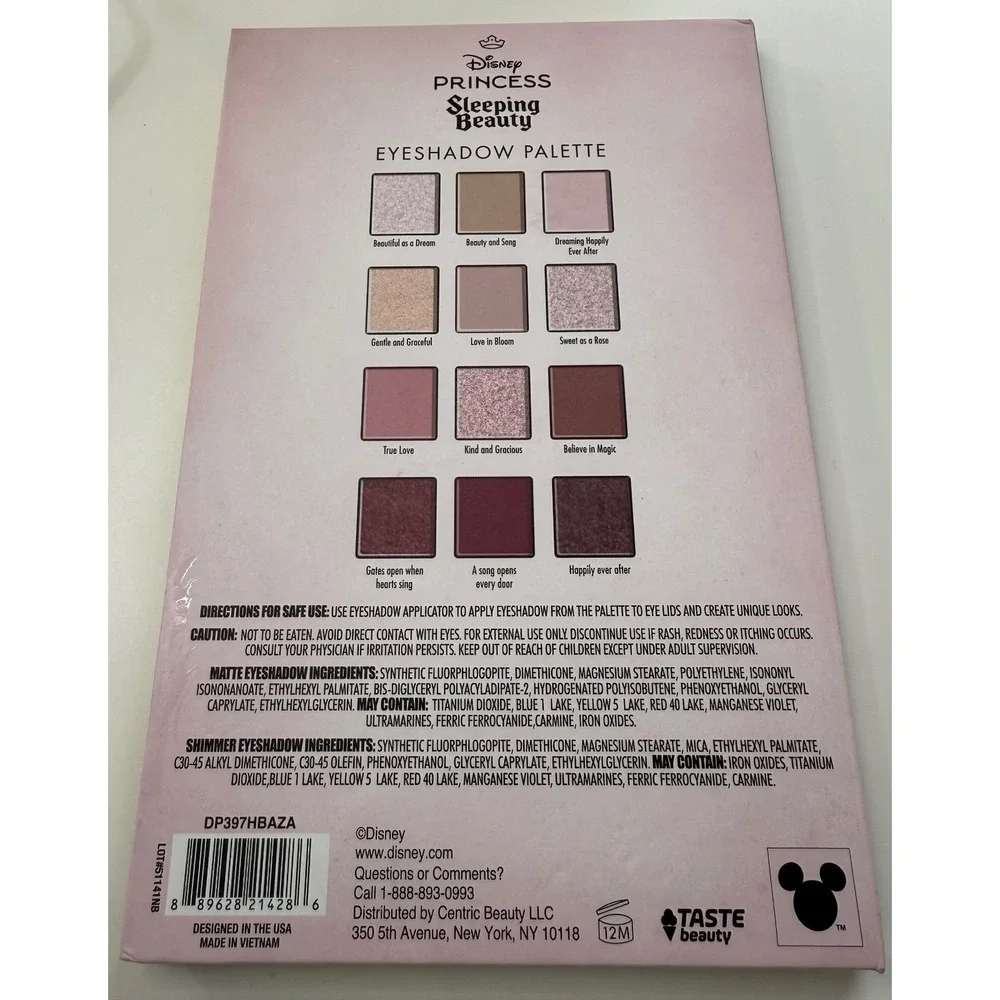 Disney Sleeping Beauty Eyeshadow Palette & Lip Oil Duo‎ Gift Set Coquette NEW